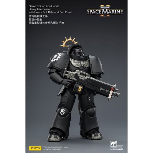 Joy Toy Warhammer 40K Space Marines Game Edition Iron Hands Intercessor Bolt Rifle & Pistol 1:18 Sca