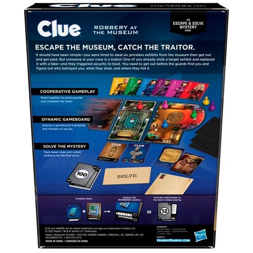 Clue Robbery at the Museum Board Game