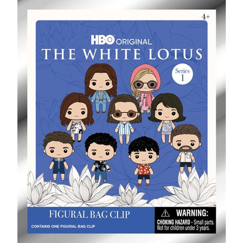 White Lotus 3D Foam Bag Clip Random 6-Pack