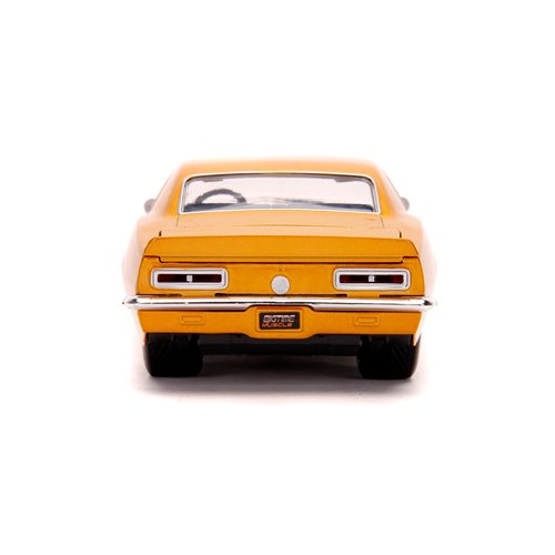 Bigtime Muscle 1967 Chevy Camaro Gold with Black Stripes 1:24 Scale Die-Cast Metal Vehicle