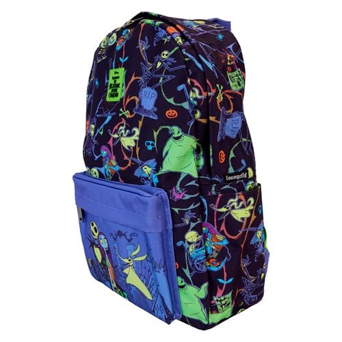 The Nightmare Before Christmas Neon Glow-in-the-Dark Full-Size Nylon Backpack