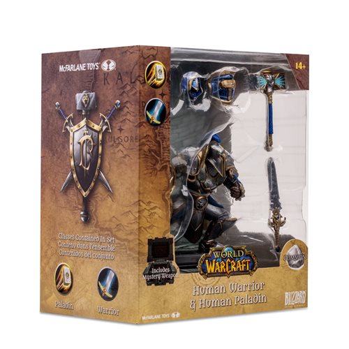 World of Warcraft Wave 1 Human Warrior Paladin Common 1:12 Scale Posed Figure
