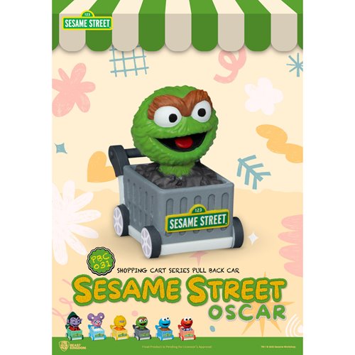 Sesame Street Shopping Cart Pull Back Car Series PBC-031 Vehicle Blind Box Case of 6