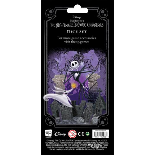 The Nightmare Before Christmas Dice Set Game