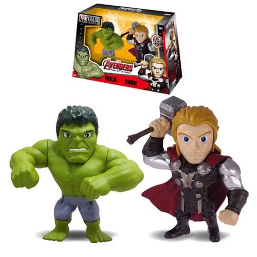 Avengers Age of Ultron Hulk vs. Thor 4-Inch Metals Die-Cast Action Figure 2-Pack