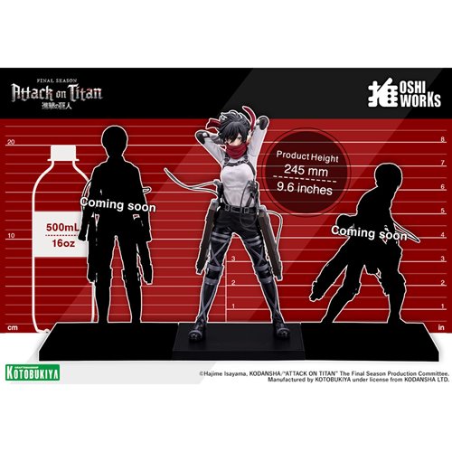 Attack on Titan: The Final Season Mikasa Ackerman Oshi Works Statue