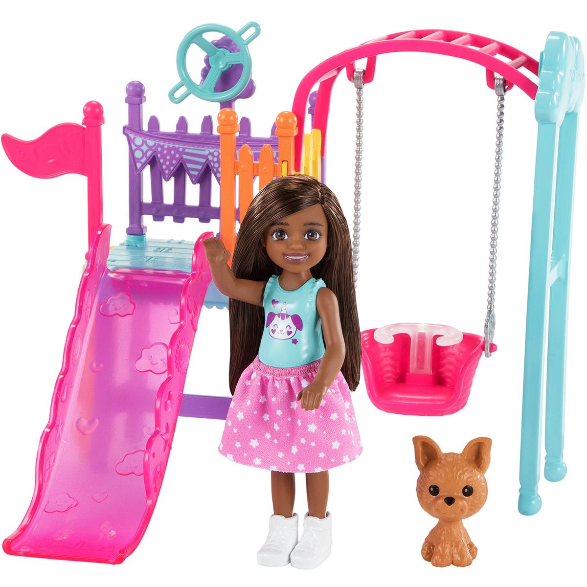 Gelijkwaardig tennis Woordenlijst Barbie Chelsea Swing Set Playset with Doll