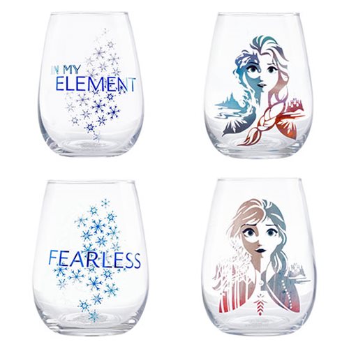 Disney Frozen 2 18 oz. Contour Glass Tumblers 2-Pack