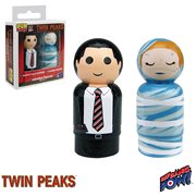 Twin Peaks Agent Dale Cooper and Laura Palmer Pin Mate Wooden Figure Set of 2