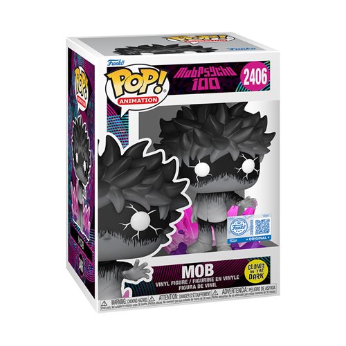 Mob Psycho 100 Mob Glow-in-the-Dark Funko Pop! Vinyl Figure #2406 - Entertainment Earth Exclusive
