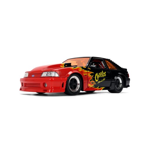 Hollywood Rides Cheetos Flamin' Hot 1989 Ford Mustang GT 1:24 Scale Die-Cast Metal Vehicle with Ches