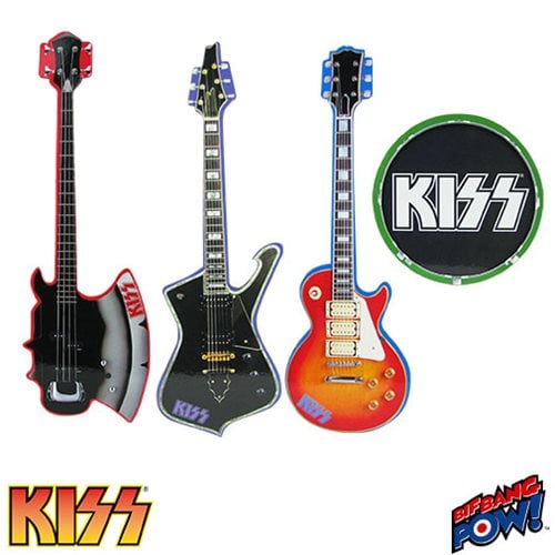KISS Musical Instrument Shaped Coasters Set of 4