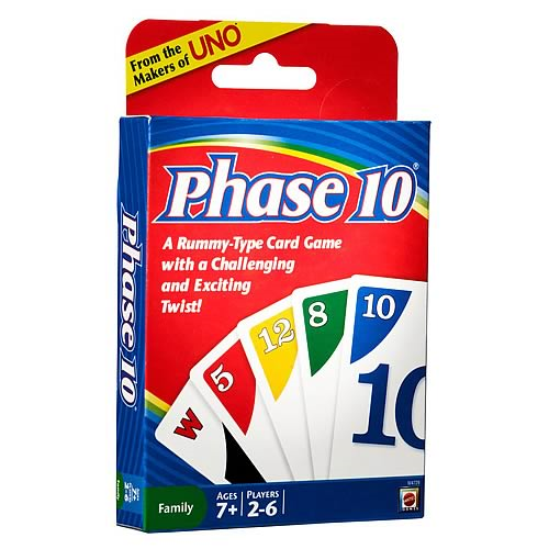 Phase 10 Family Card Game A Rummy Type Game From the Makers of Uno 