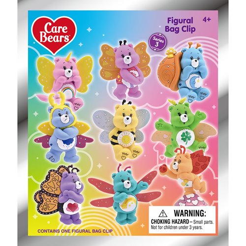 Care Bears Series 3 3D Foam Bag Clip Display Case of 24