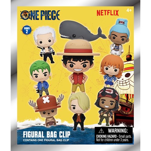One Piece Live Action Series 2 3D Foam Bag Clip Random 6-Pack