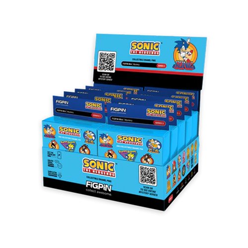 Sonic the Hedgehog Mystery Minis Series 3 Enamel Pin Display of 10