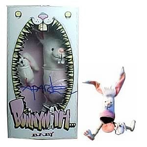Bunnywith Baby Plush Autographed by Alex Pardee