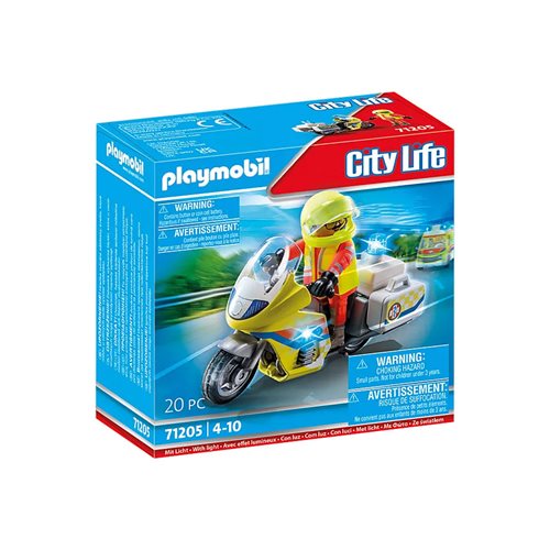 Playmobil 71205 Rescue Rescue Motorcycle with Flashing Lights