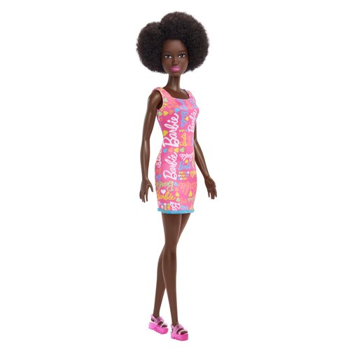Barbie Pink Barbie Logo Print Dress Doll