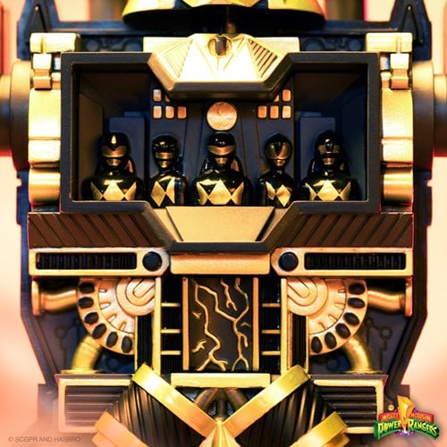 Mighty Morphin Power Rangers Black and Gold Megazord Super Cyborg Vinyl Figure