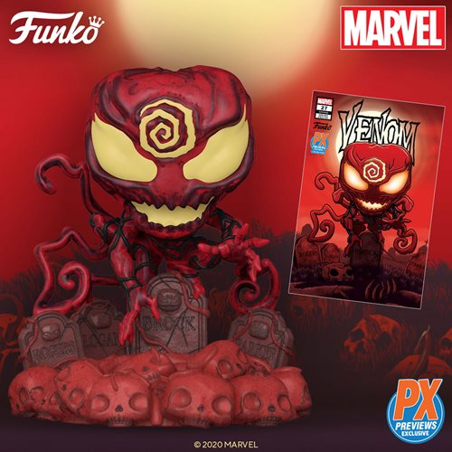 Marvel Heroes Absolute Carnage Deluxe Funko Pop! Vinyl Figure and Venom #27 Variant Comic - Previews Exclusive
