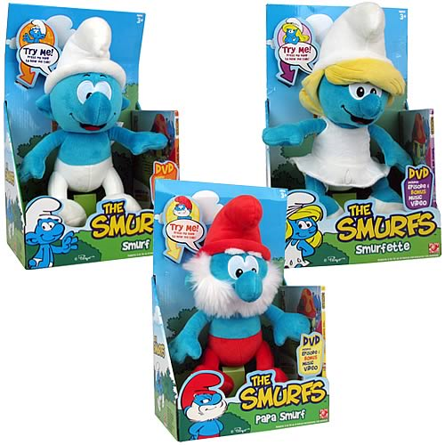 Smurfs Plush with Sound and DVD Wave 1 Case