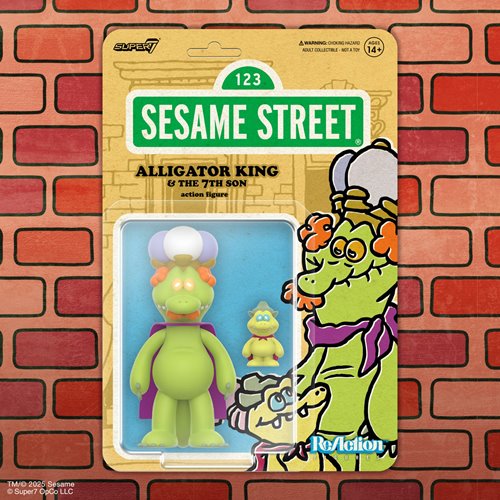 Sesame Street Alligator King 3 3/4-Inch ReAction Figure
