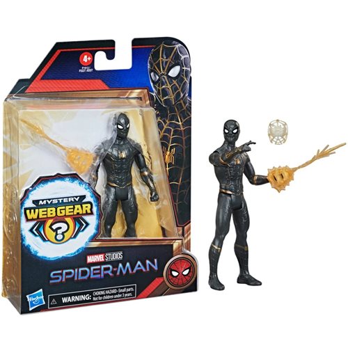 Spider-Man: No Way Home 6-Inch Black and Gold Suit Action Figure, Not Mint