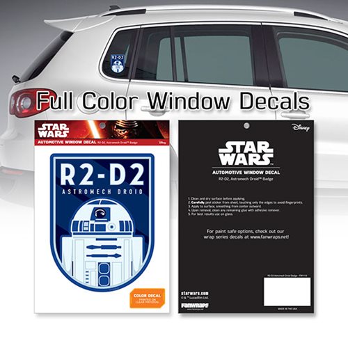 Star Wars R2-D2 Astromech Droid Badge Window Decal