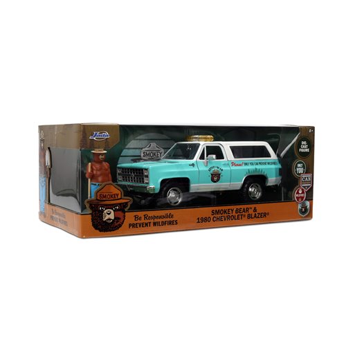 Hollywood Rides Smokey Bear 1980 Chevrolet Blazer 1:24 Scale Die-Cast Metal Vehicle with Smokey Bear