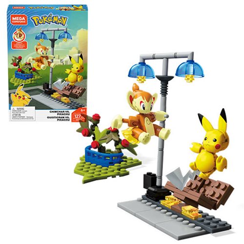 Mega Bloks. MEGA Construx POKEMON Chimchar VS Pikachu Set di costruzione 