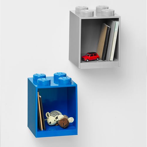 LEGO Blue 4 Knob Brick Shelf