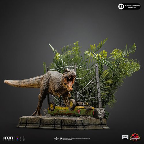 Jurassic Park T-Rex Breakout Set A Scene Icons Statue