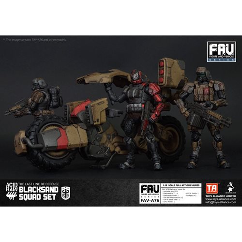 Acid Rain Blacksand Squad 1:18 Scale Action Figure Set of 2