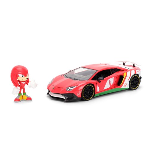 Hollywood Rides Sonic the Hedgehog Classic Lamborghini Aventador SV 1:24 Scale Die-Cast Metal Vehicl