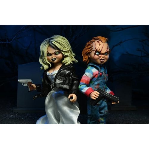 Bride of Chucky Chucky and Tiffany 8-Inch Scale Clothed Action Figure 2-Pack