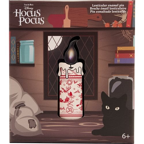 Hocus Pocus Black Flame Candle Lenticular 3-Inch Enamel Pin