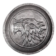 Game of Thrones Stark Direwolf Shield Pin