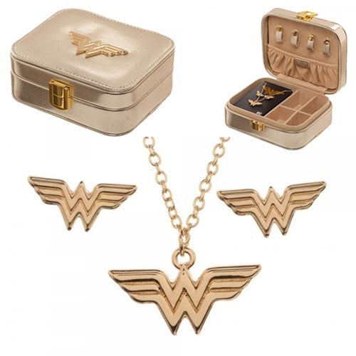 Wonder Woman Necklace & Earring Gift Tin Beautiful!! 