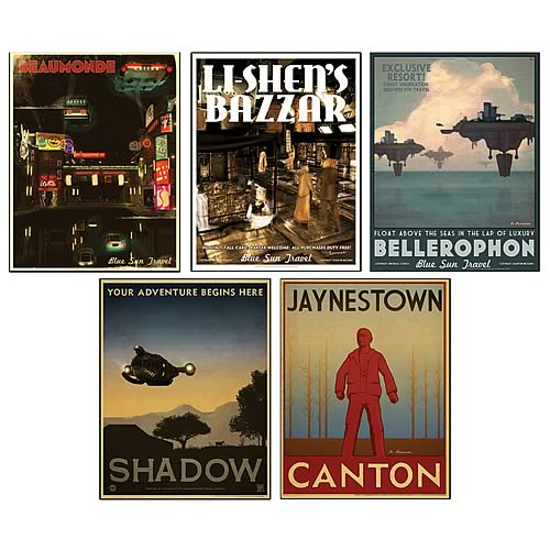 Serenity Blue Sun Travel 5-Pack Posters Series 2