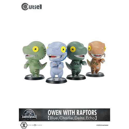 Jurassic World Owen with Raptors Cutie1 Vinyl Figure Set of 5
