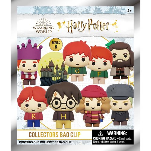 Harry Potter S8 Christmas Figural Bag Clip Display Case