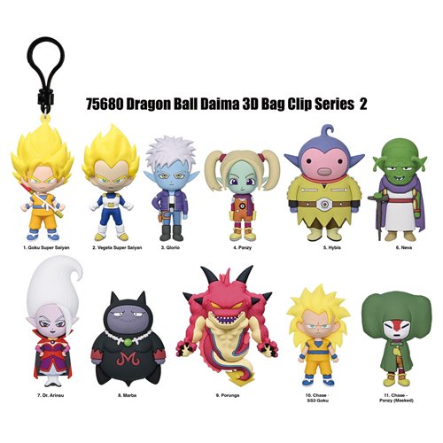 Dragon Ball Daima Series 2 3D Foam Bag Clip Random 6-Pack