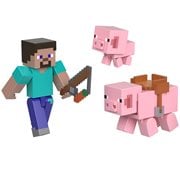 Minecraft Steve and Pigs Action Figure 2-Pack