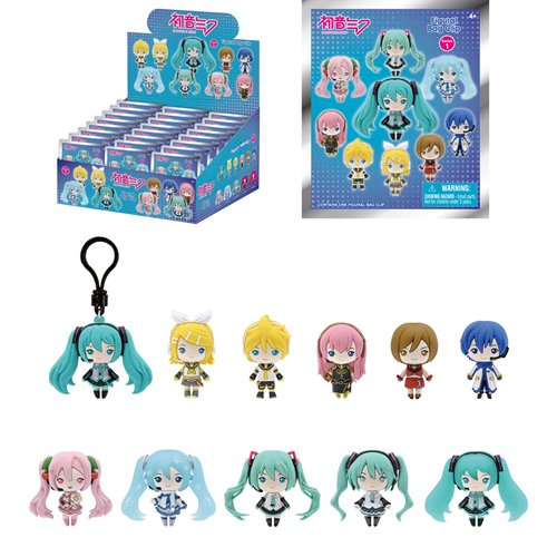 Vocaloid Hatsune Miku 3D Foam Bag Clip Random 6-Pack