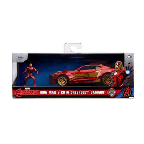 Avengers 2016 Camaro SS Widebody 1:32 Scale Die-Cast Metal Vehicle with Iron Man Nano Figure