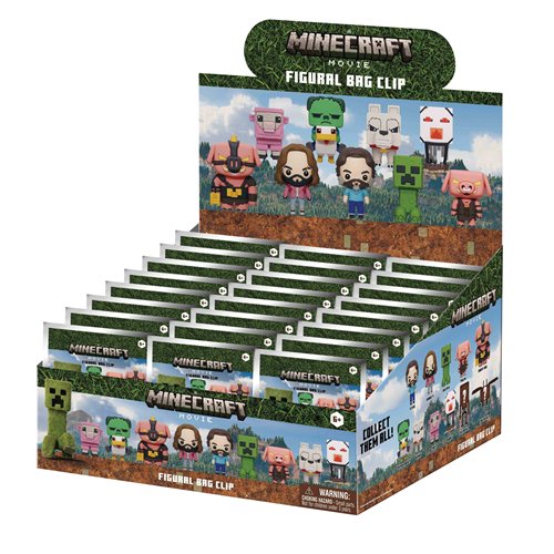 A Minecraft Movie 3D Foam Bag Clip Random 6-Pack