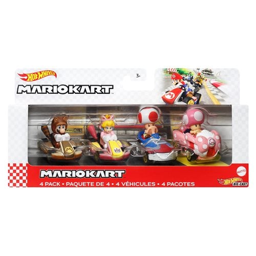 Hot Wheels Mario Kart 2024 Mix 3 Vehicle 4-Pack Case of 3
