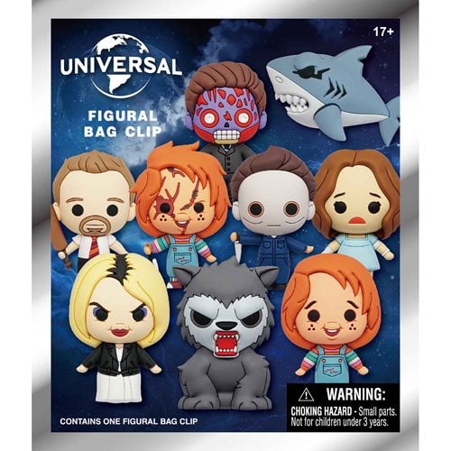 Universal Vault Horror Figural Bag Clip Random 6-Pack