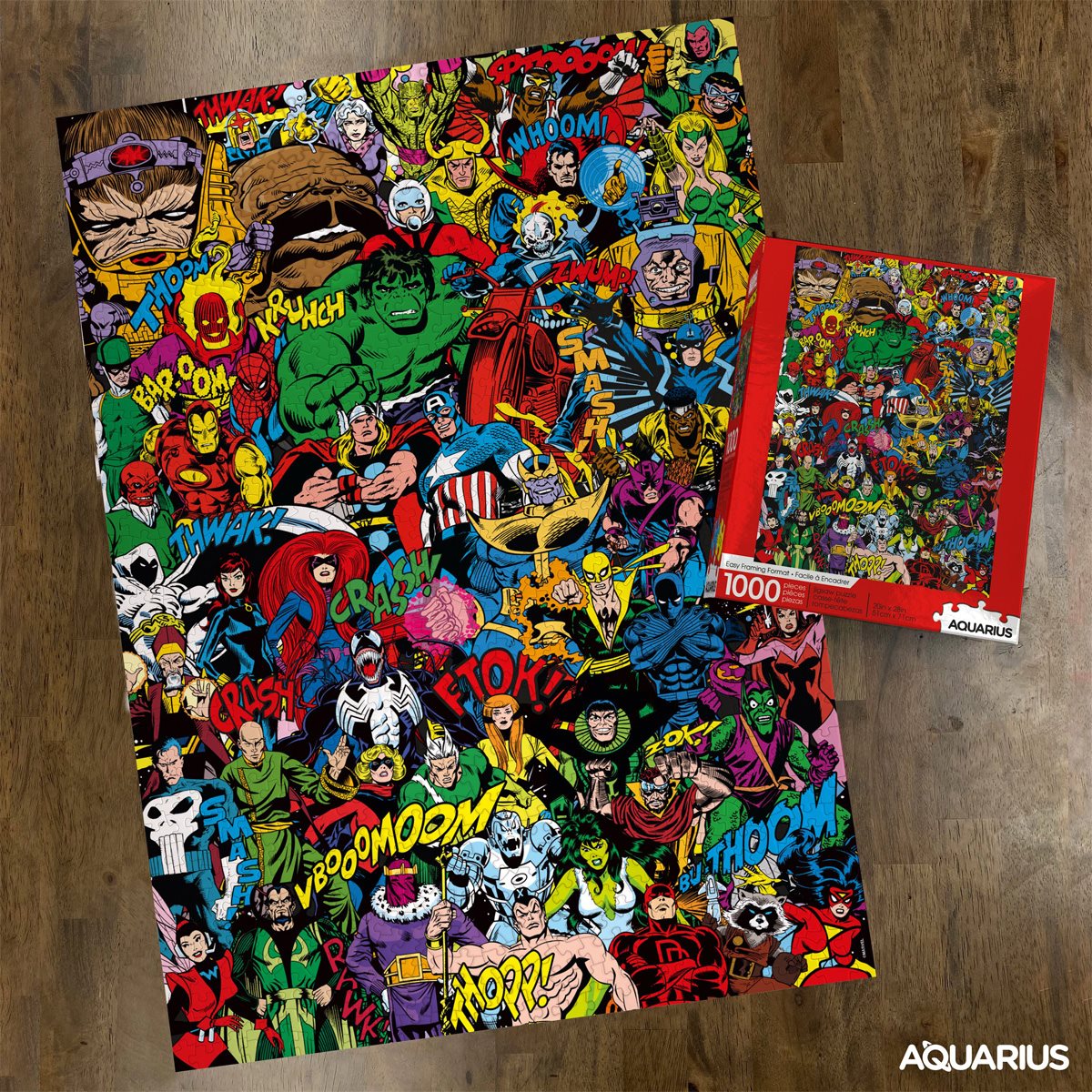 Marvel Comics - Avengers Comics Collage, 1000 Piece Puzzle Crown Florals